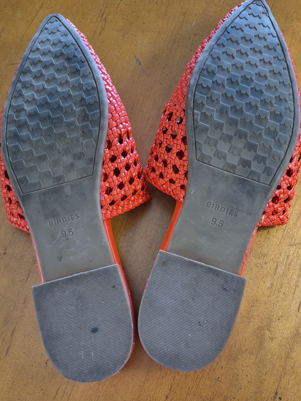 Birdies Woven Slip-On Pointed Toe Mules — Orange. Size 9.5 - Picture 3 of 7